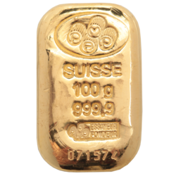 GOLD BARS ASSORTED WEIGHTS - 100 GRAM GOLD BAR