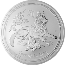 AUSTRALIAN SILVER - 2018 10 OZ PERTH SILVER DOG