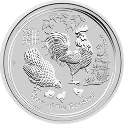 AUSTRALIAN SILVER - 2017 10 OZ PERTH SILVER ROOSTER