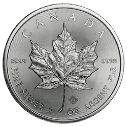 CANADIAN SILVER - 1 OZ CANADIAN SILVER MAPLE LEAF