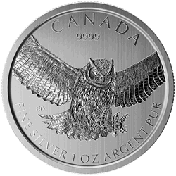 CANADIAN SILVER - 2015 1 OZ CANADIAN SILVER HORNED OWL
