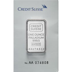 PALLADIUM BAR 1 OZ - 1 OZ PALLADIUM CREDIT SUISSE