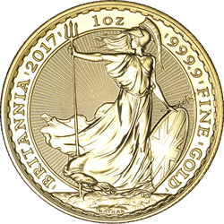 BRITANNIA - 2017 1 OZ GREAT BRITAIN GOLD BRITANNIA