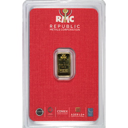 GOLD BARS ASSORTED WEIGHTS - 1 GRAM GOLD BAR REPUBLIC