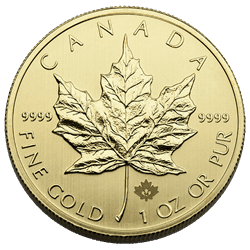 CANADIAN GOLD - 1 OZ CANADIAN GOLD MAPLE LEAF .9999 FINE