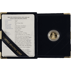 AMERICAN PROOF GOLD EAGLE - 1/10 OZ AMERICAN GOLD EAGLE PROOF