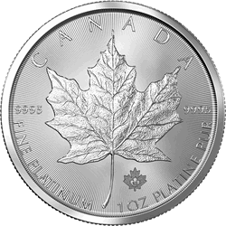 CANADIAN PLATINUM MAPLE LEAF - 1 OZ. PLATINUM CANADIAN MAPLE LEAF