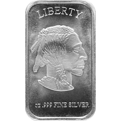 SILVER BARS 1 OZ - 1 OZ SILVER BUFFALO BAR