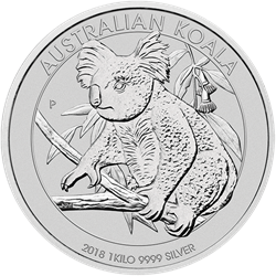 AUSTRALIAN SILVER - 2018 1 OZ AUSTRALIAN SILVER KOALA