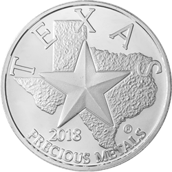 SILVER ROUNDS 1 OZ - 1 OZ SILVER ROUND TEXAS