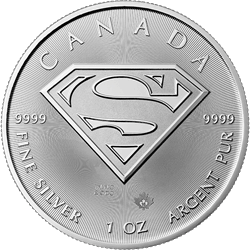 CANADIAN SILVER - 2016 1 OZ CANADIAN SILVER SUPERMAN