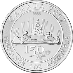CANADIAN SILVER - 2017 1 OZ CANADIAN SILVER VOYAGEUR