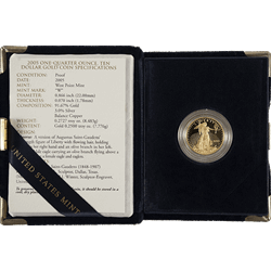 AMERICAN PROOF GOLD EAGLE - 1/4 OZ AMERICAN GOLD EAGLE PROOF