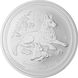 AUSTRALIAN SILVER - 2018 2 OZ PERTH SILVER DOG