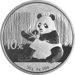 CHINESE SILVER PANDA - 2017 30 GRAM CHINESE SILVER PANDA