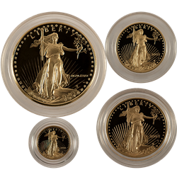 AMERICAN PROOF GOLD EAGLE - 4-PC AMERICAN GOLD EAGLE SET PROOF - CAPSULE ONLY