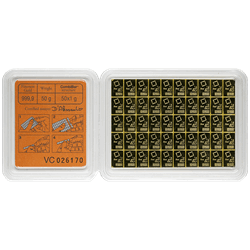 GOLD BARS ASSORTED WEIGHTS - 50 GRAM VALCAMBI GOLD BAR COMBI