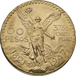 MEXICAN GOLD PESO - 50 PESO MEXICAN GOLD COIN