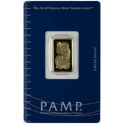 GOLD BARS ASSORTED WEIGHTS - 5 GRAM GOLD BAR PAMP