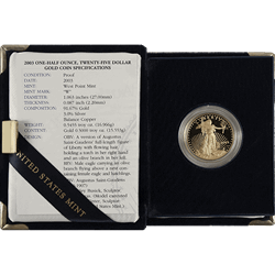 AMERICAN PROOF GOLD EAGLE - 1/2 OZ AMERICAN GOLD EAGLE PROOF
